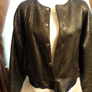 Vintage Express Quilted Leather Jacket